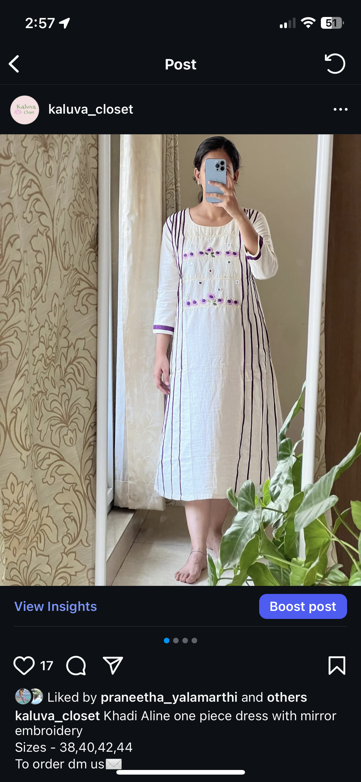 9053 kadhi cotton hand embroidery and mirror work detailing dress