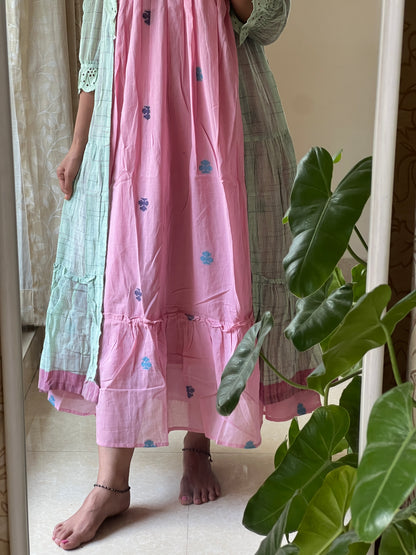 A0155 Bengal cotton jamdani coat dress