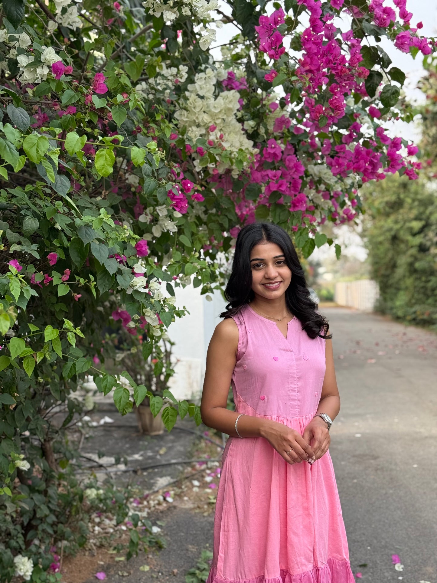 A0630 pink shaded 3 tier frock budget friendly collection