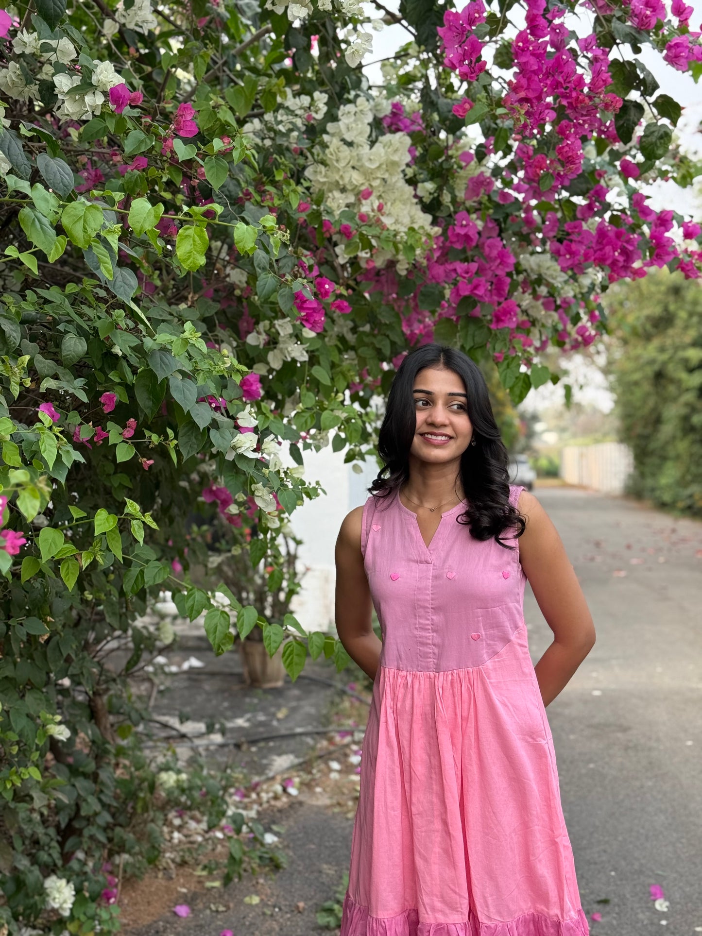 A0630 pink shaded 3 tier frock budget friendly collection