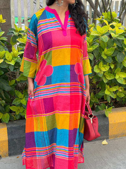 A0651 Mul cotton multi colour 2pc set