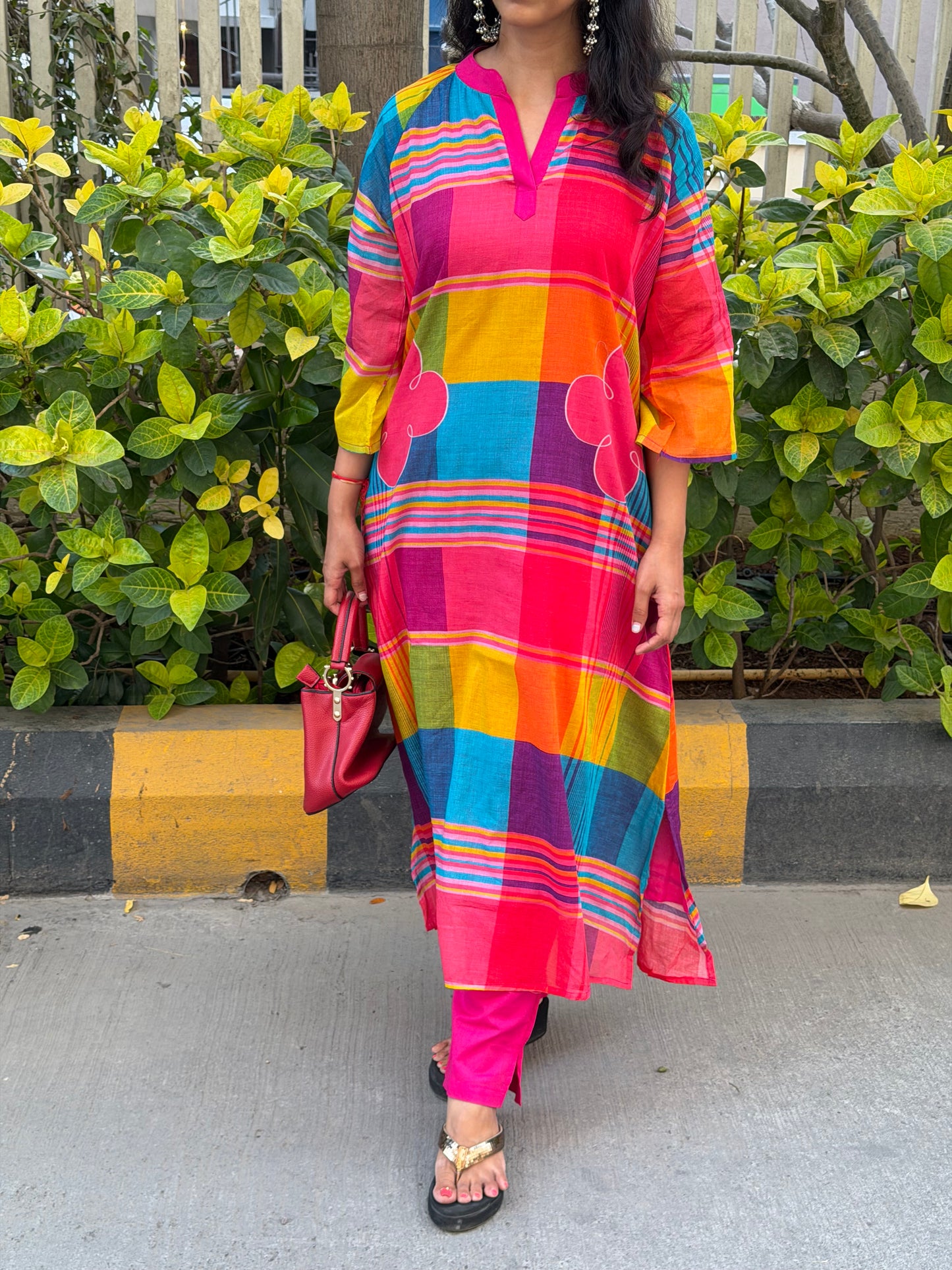 A0651 Mul cotton multi colour 2pc set