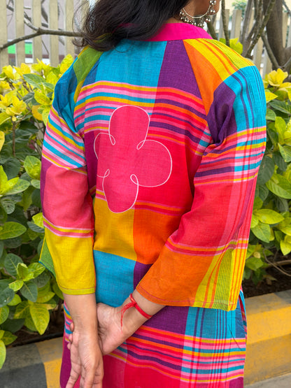 A0651 Mul cotton multi colour 2pc set