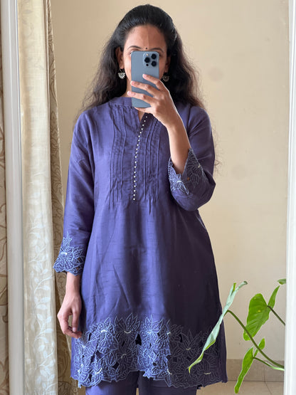 A0336 premium dola silk coord set