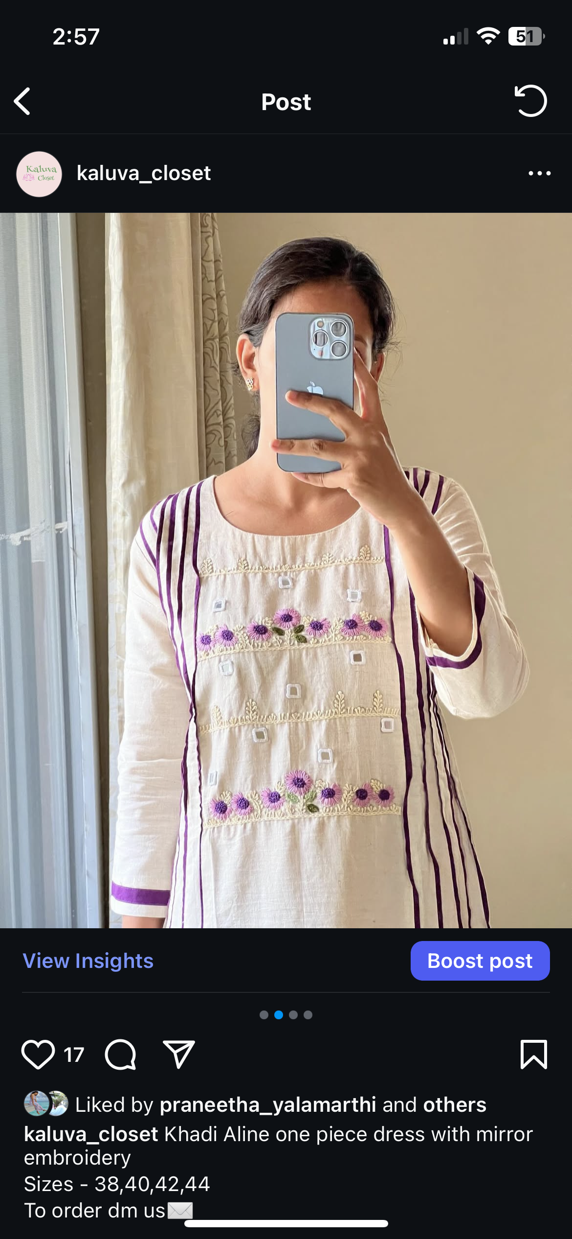 9053 kadhi cotton hand embroidery and mirror work detailing dress