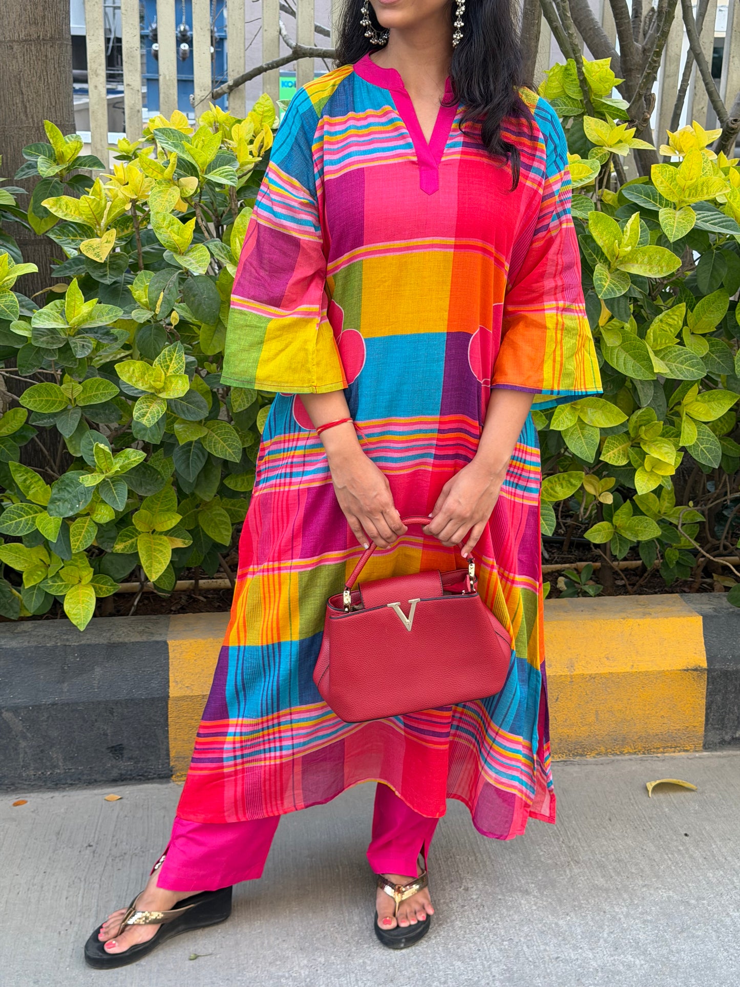A0651 Mul cotton multi colour 2pc set