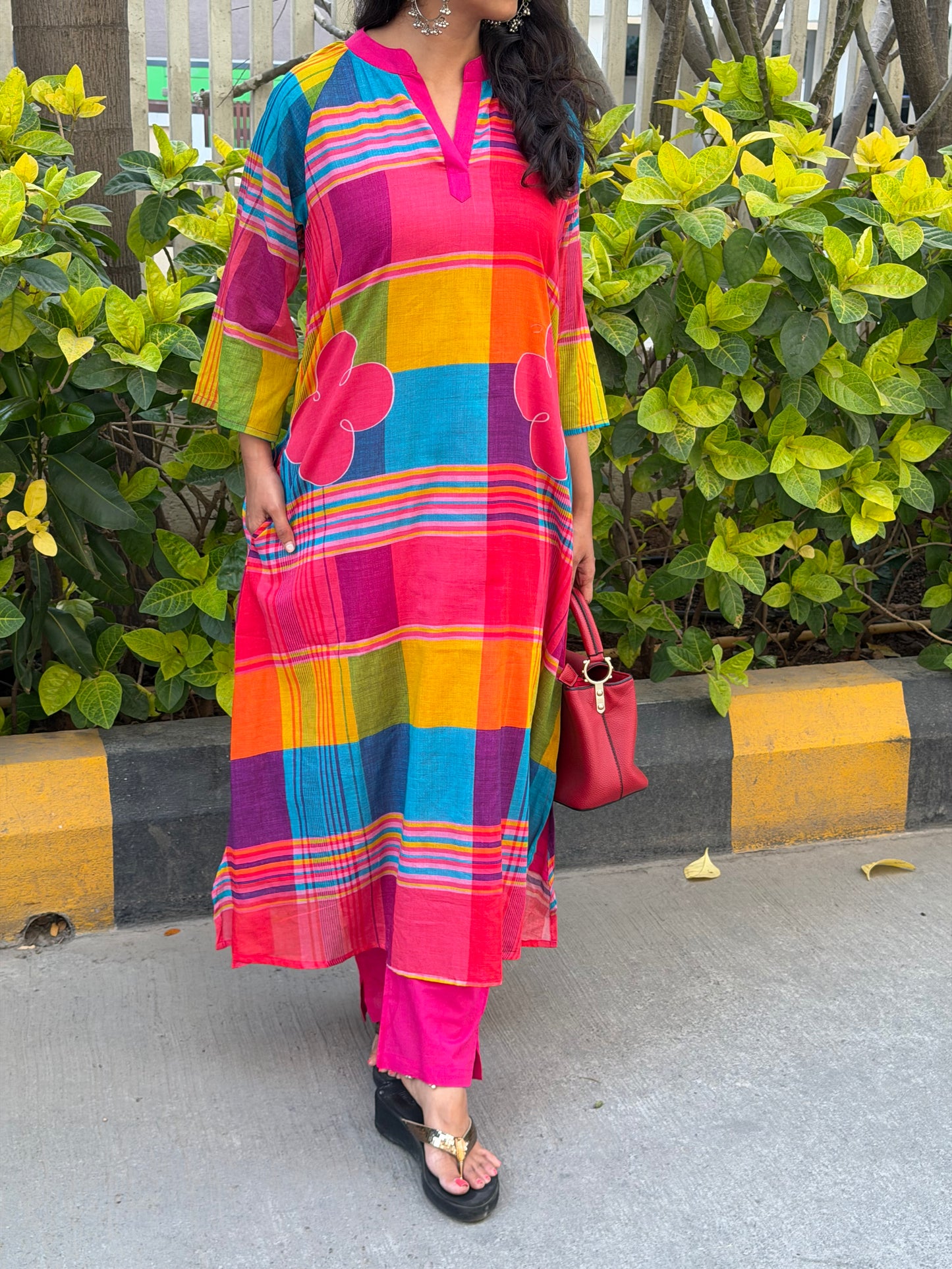 A0651 Mul cotton multi colour 2pc set