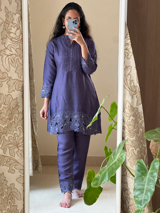 A0336 premium dola silk coord set