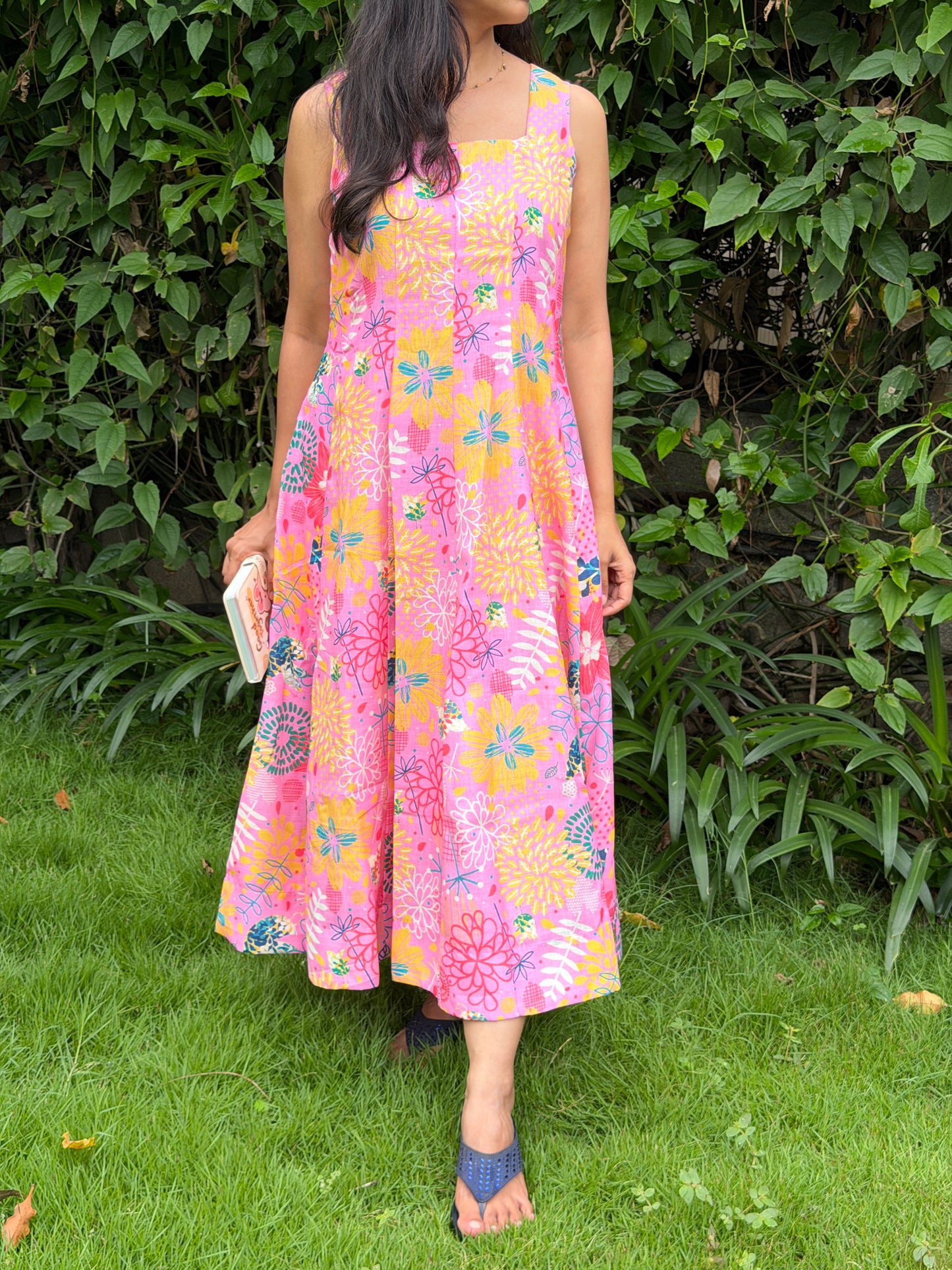 A0787 Linen The petal 🌸 dress